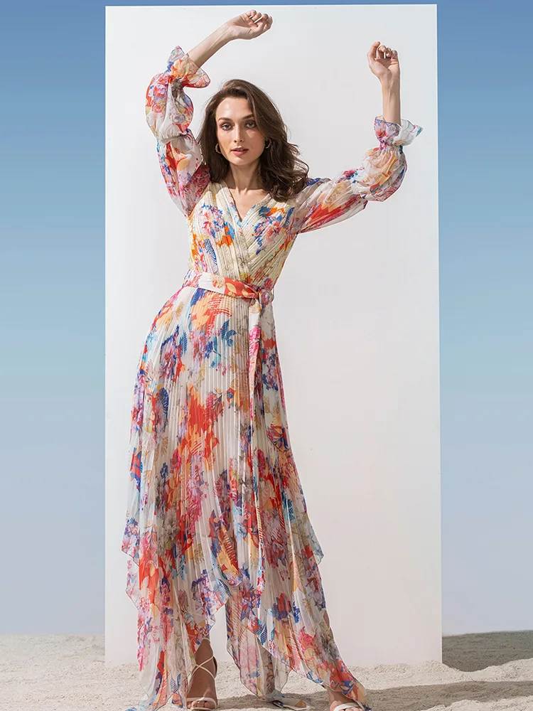 Kvinder Elegant Casual Lang Chiffon Kjole